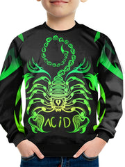 Scorpion Print Tee Boys Long Sleeve Comfortable Soft T shirt