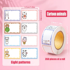 350 Name Stickers Colorful Tape School Label Stickers