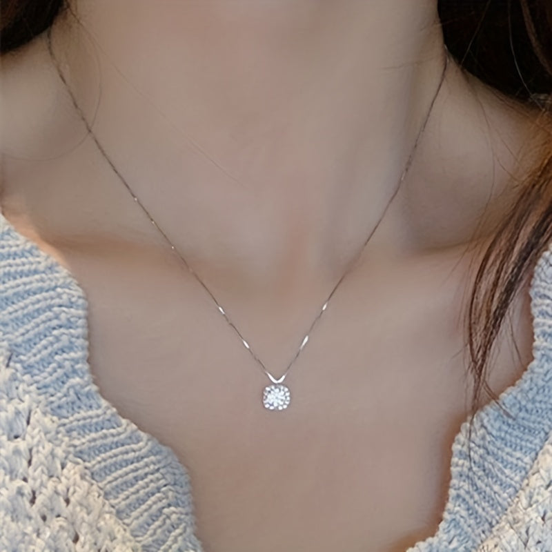 Cubic Zirconia Pendant Necklace For Girls