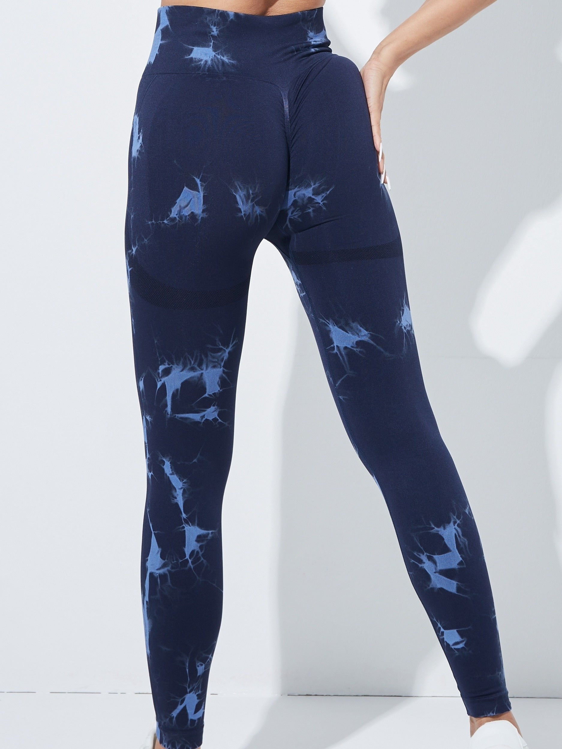 Tie Dye Yoga Running Pants High Waist Hip Lifting Yoga Fitness Pants