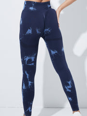 Tie Dye Yoga Running Pants High Waist Hip Lifting Yoga Fitness Pants