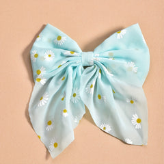 Sweet Chiffon Bow & Daisy Hair Clips