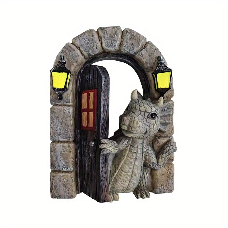 Dragon Garden Ornament Resin Craft Statue Dragon Wall Statue Outdoors