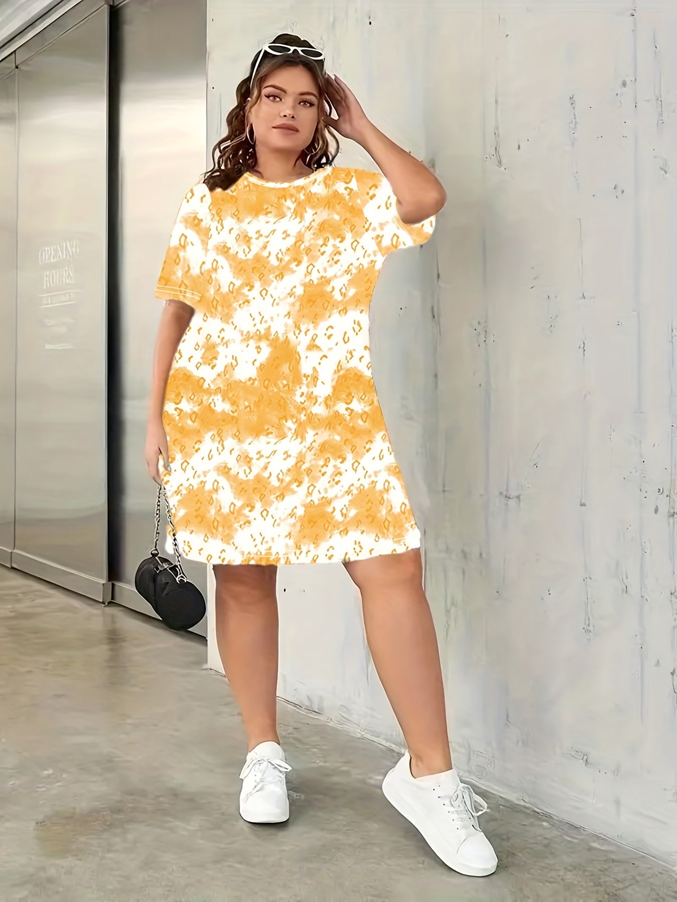 Tie Dye Round Neck Tee Nightdress