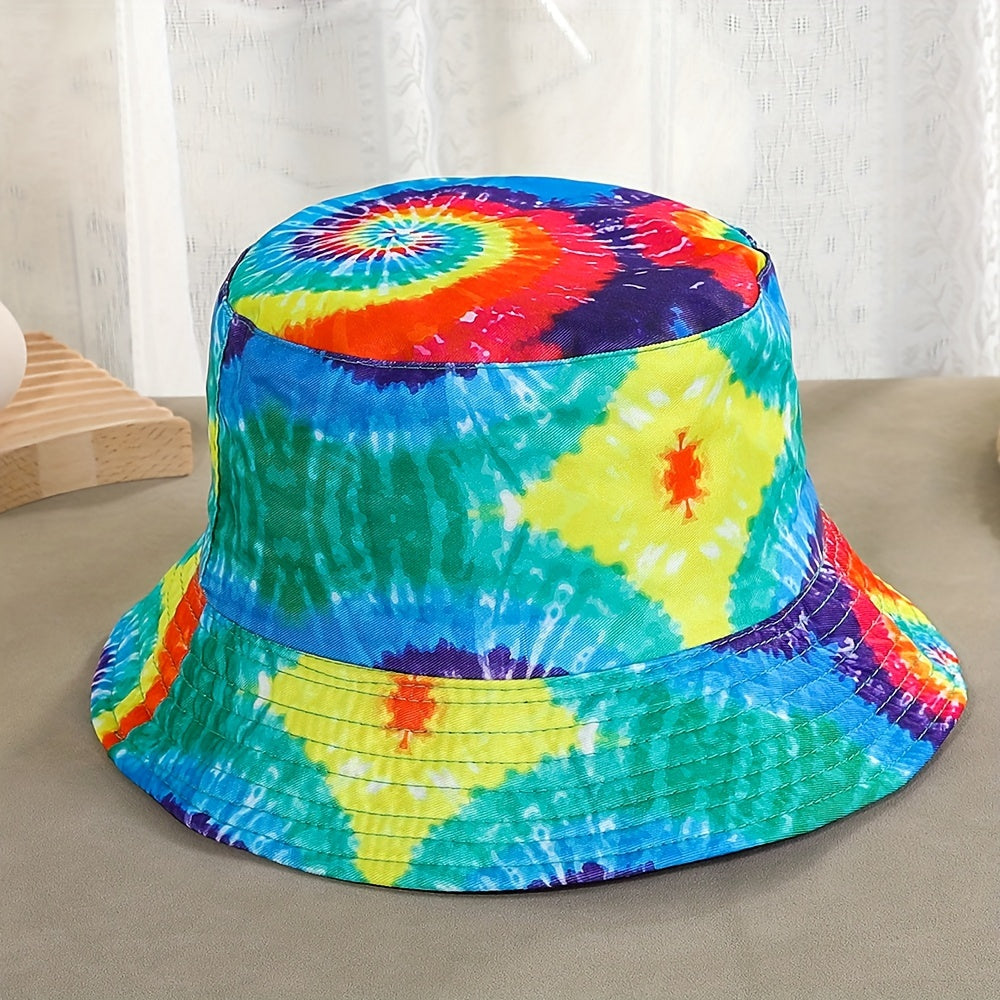 Unisex Double Sided Sun Hat with Painting Print