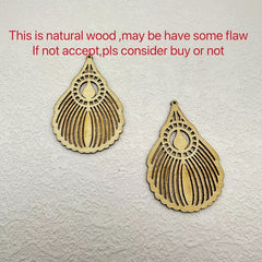 10pcs Hot Air Balloon Shape Sliced Pendant Wooden Earrings Necklace Crafts