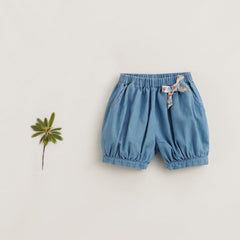 MARC&JANIE Girls Soft Denim Vintage Lantern Shorts