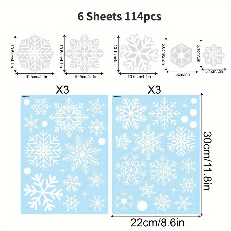 Snowflake Window Stickers Christmas Decor Ultra thin Waterproof