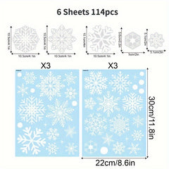 Snowflake Window Stickers Christmas Decor Ultra thin Waterproof
