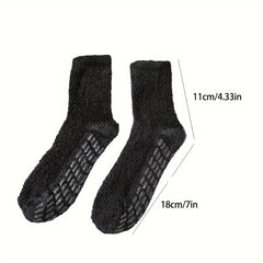 5 Pairs Warm Fuzzy Socks for Home, Comfy Sleep Floor Socks