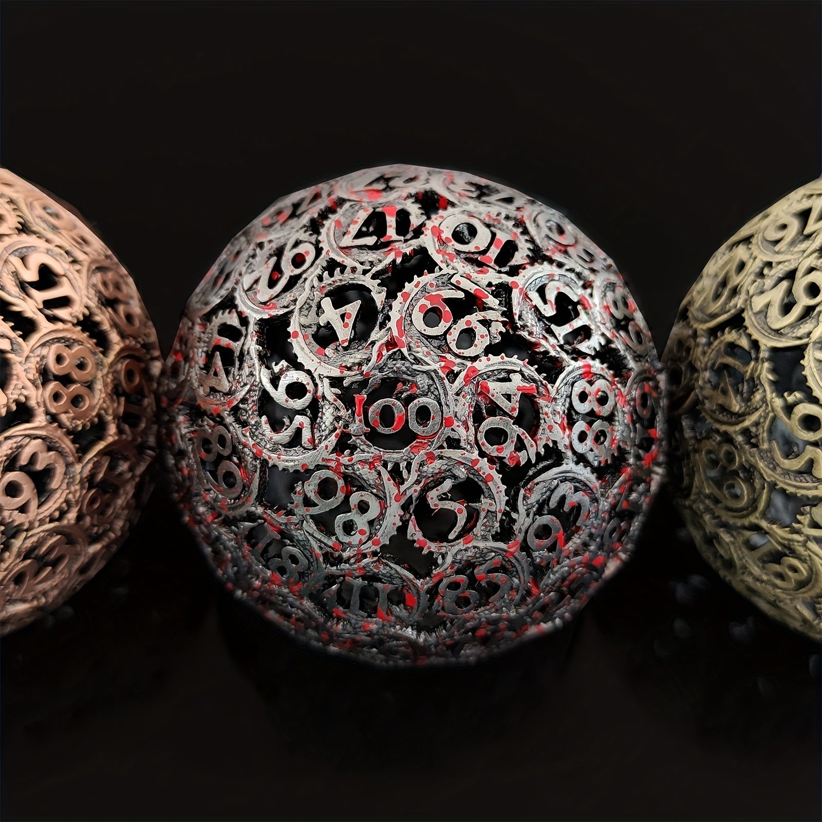 Metal Dragon Hollow D100 Sided Dice