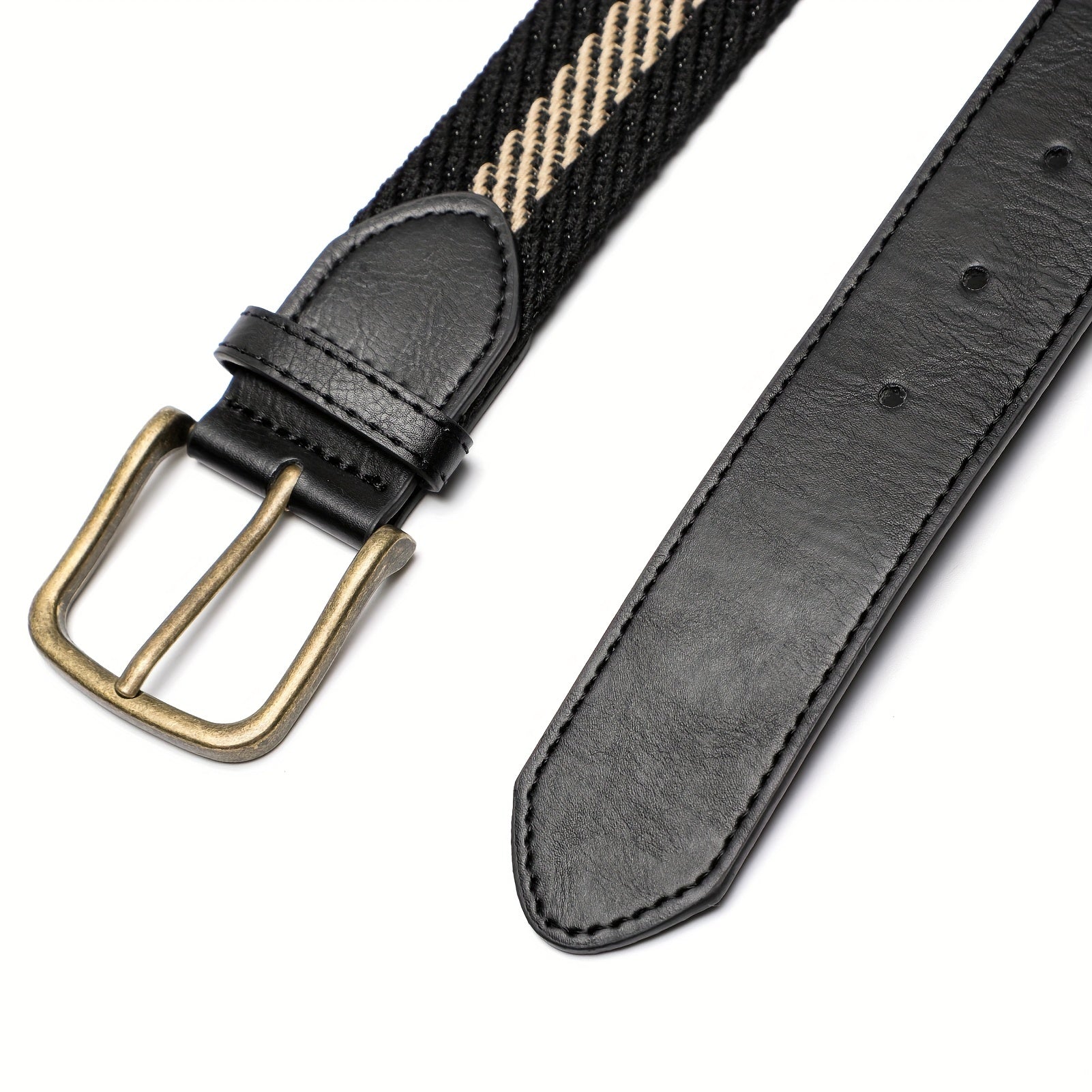 Pettata Men's Canvas Web Belt with Retro Pin Buckle