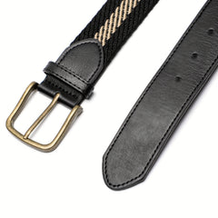 Pettata Men's Canvas Web Belt with Retro Pin Buckle