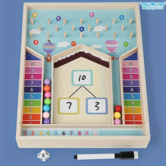 Wooden Number Reading Beads Math Addition Games Learning Activity