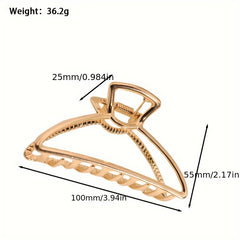 Large Hair Grip Hollow Semi circle Hair Clip