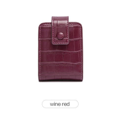 Mini Lipstick Bag with Mirror Crocodile Embossed Cosmetic Case