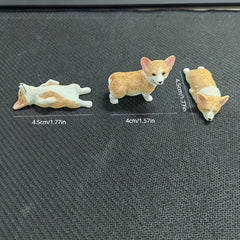 Mini Corgi Car Ornament Model Cake Decoration Bonsai Doll Puppy