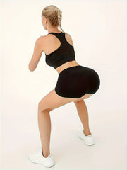 Women's High Waisted Sports Shorts for Yoga Fitness