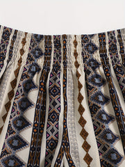 Graphic Print Smocked Waist Shorts for Women