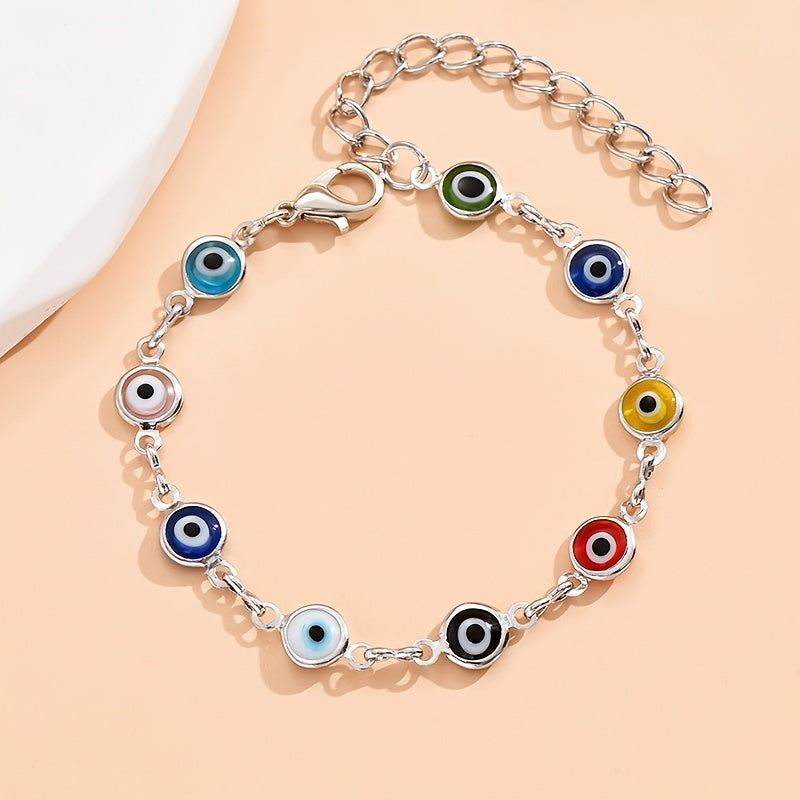 Men's Glass Eyes Protection Amulet Evil Eye Bracelet