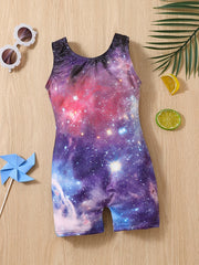 Toddler Girls Starry Graphic Swimsuit Romper