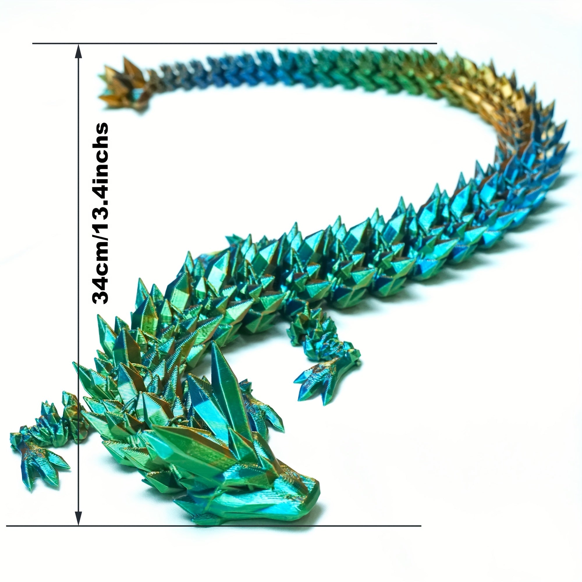 3D Printed Dragon Laser Crystal Collectible Toy Home Decoration