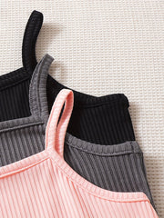 Girl's Cami Crop Tops Sleeveless Vests Set