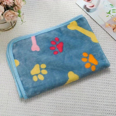 Soft and Cozy Paw Print Fleece Blanket for Dogs