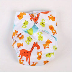 Cute Baby Diaper with Snap Buttons Fleece Knit & Adjustable