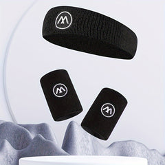 Breathable Sweat Absorbent Headband & Wristbands Set