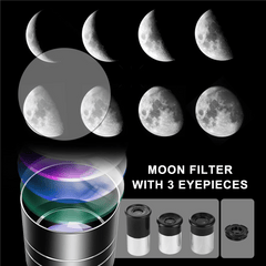 70mm High Power Telescope with Tripod Stand - Ideal for Stargazing Moon V