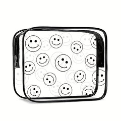 Smile Face Clear Makeup Bag Transparent PVC Waterproof Toiletry Organizer