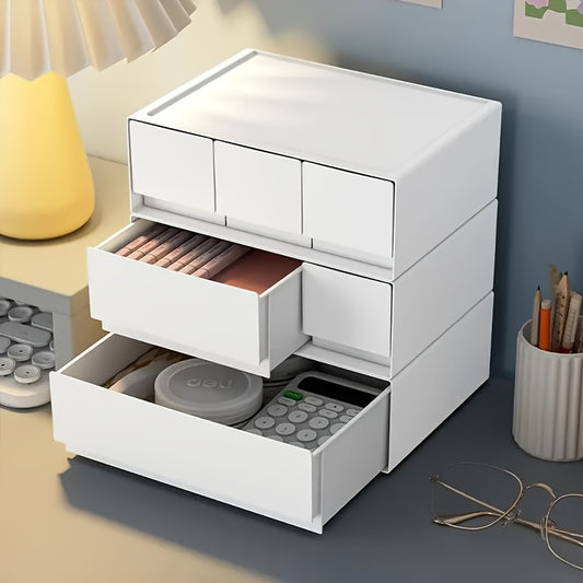 Plastic Desktop Storage Drawer for Jewelry Cosmetics