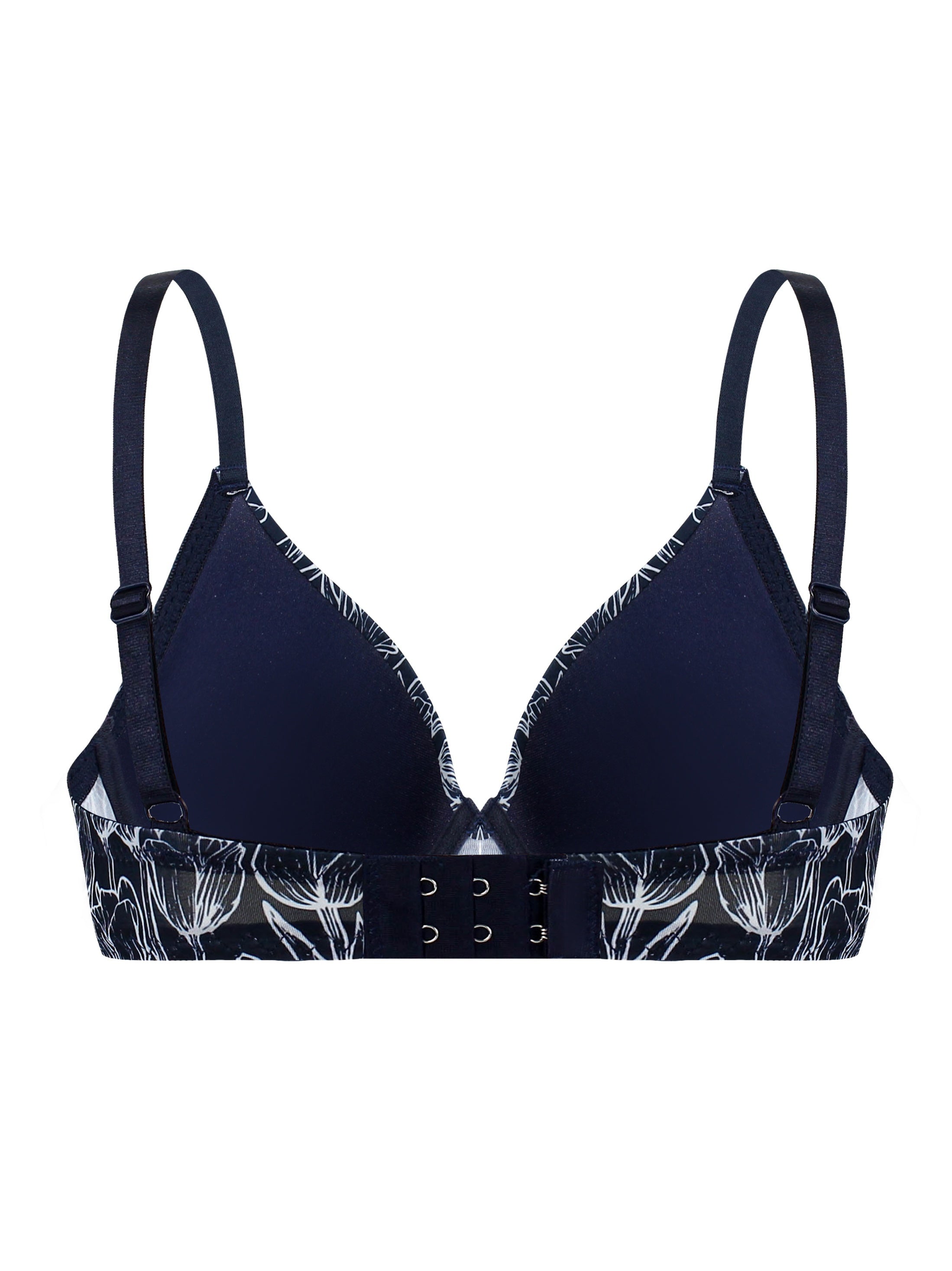Floral Print Push Up Bras Comfortable & Breathable Women's Lingerie