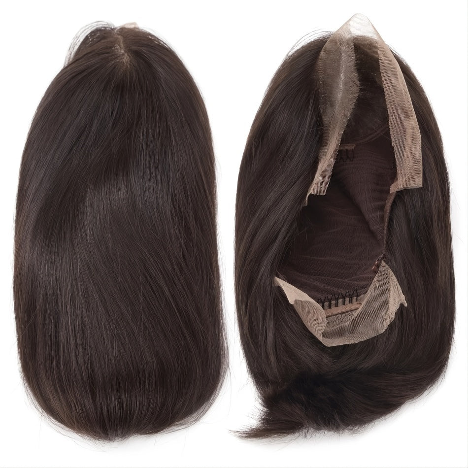 Straight Bob 13x4 Lace Front Human Hair Wig Brazilian Glueless Natrual 25cm