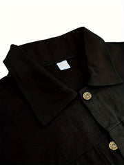Men's Turndown Collar Chest Pocket Casual Jacket