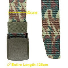 Men's Breathable Nylon Belt With Buckle Camouflage Canvas