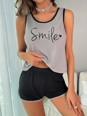 Colorblock Lounge Set Sleeveless Tank Top & Shorts
