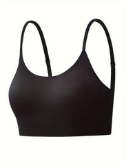 Seamless Round Neck High Stretch Fitness Bra