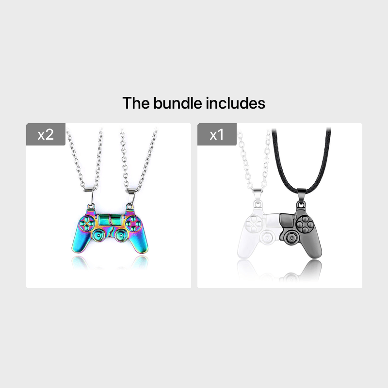 Boys Magnetic BFF Friendship Game Controller Necklaces Kids Accessories