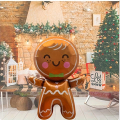Christmas Gingerbread Balloon Set - 3pcs Foil Balloons