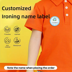 24pcs Custom Waterproof Clothing Name Tags by Ironing 20sec Washable No Fading
