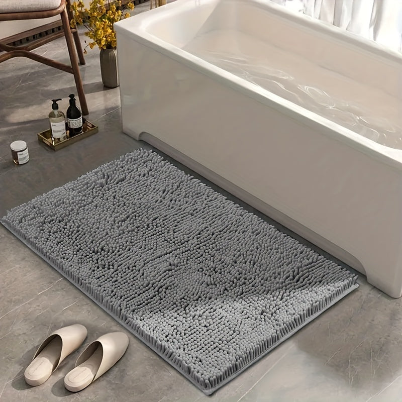 Chenille Bathroom Non-slip Rug for Kitchen Doorway Bedroom Bathroom Mat
