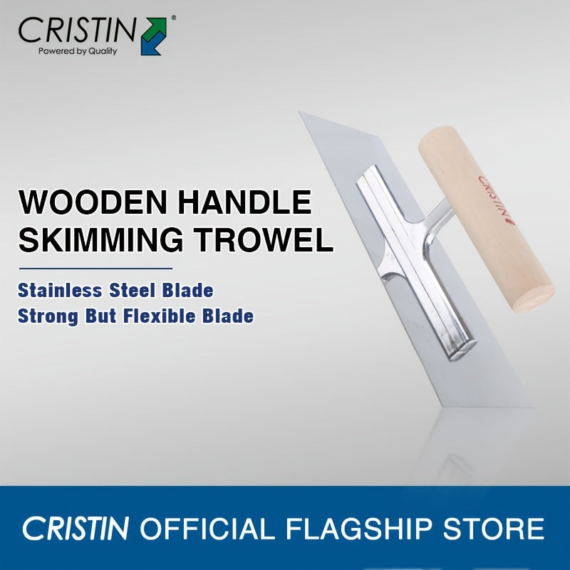 Wooden Handle Skimming Trowel Stainless Steel Blade