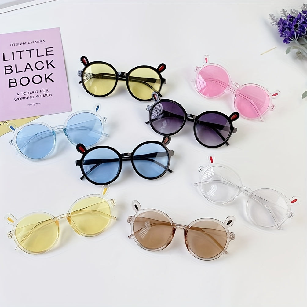 Kids Bear Sunglasses UV Protection Fun Colorful Hinge Joint Sunglasses