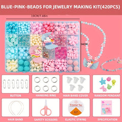 Colorful Beads Jewelry Making Kit For Girls with Snap Beads