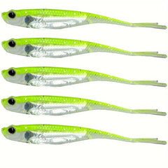 6pcs Fork Tail Fishing Lure Bionic Soft Lure Artificial Swimbait Tackle