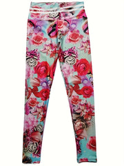 Floral Print High Waist Yoga Leggings Slimming Butt Lifting High Stretch