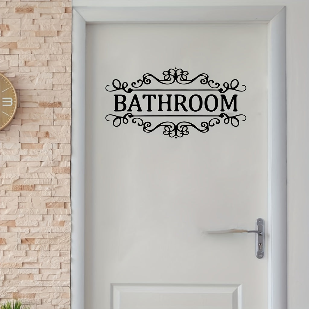 BATHROOM English Decorative Bathroom Sticker Self-adhesive PVC Removable Sticker
