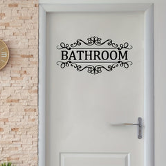 Vinyl Wall Sticker Home Decoration Removable Bathroom Door Sticker